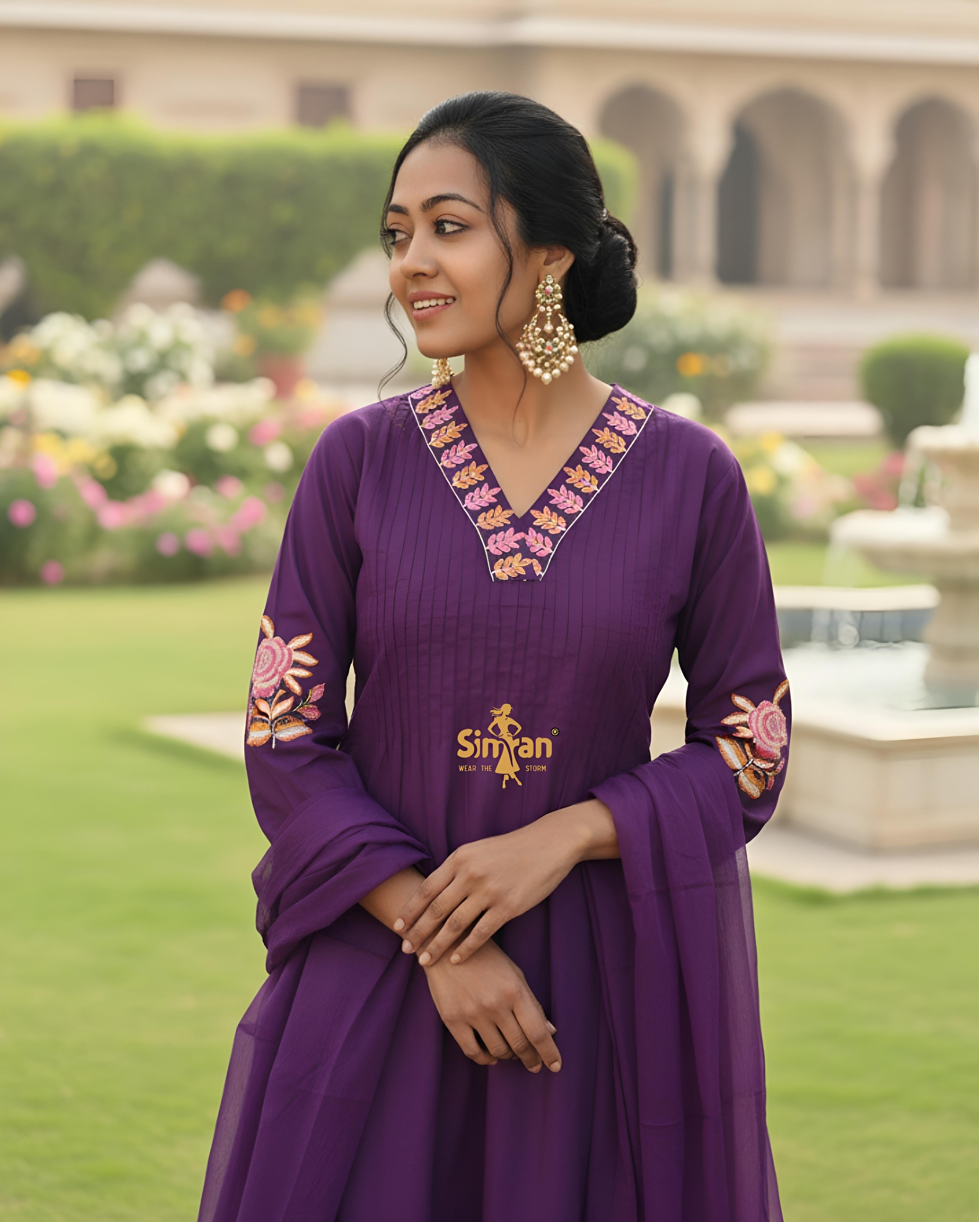 Pure Cotton Kurti Pant Dupatta Set 014960