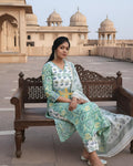 Pure Cotton Printed Kurti Pant Set with Doria Dupatta 014932