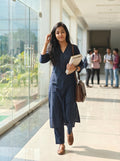 Linen Cotton Kurti with Katha Work 015714