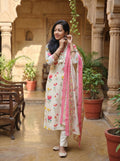 Modal Silk Kurti Pant Dupatta Set 016007