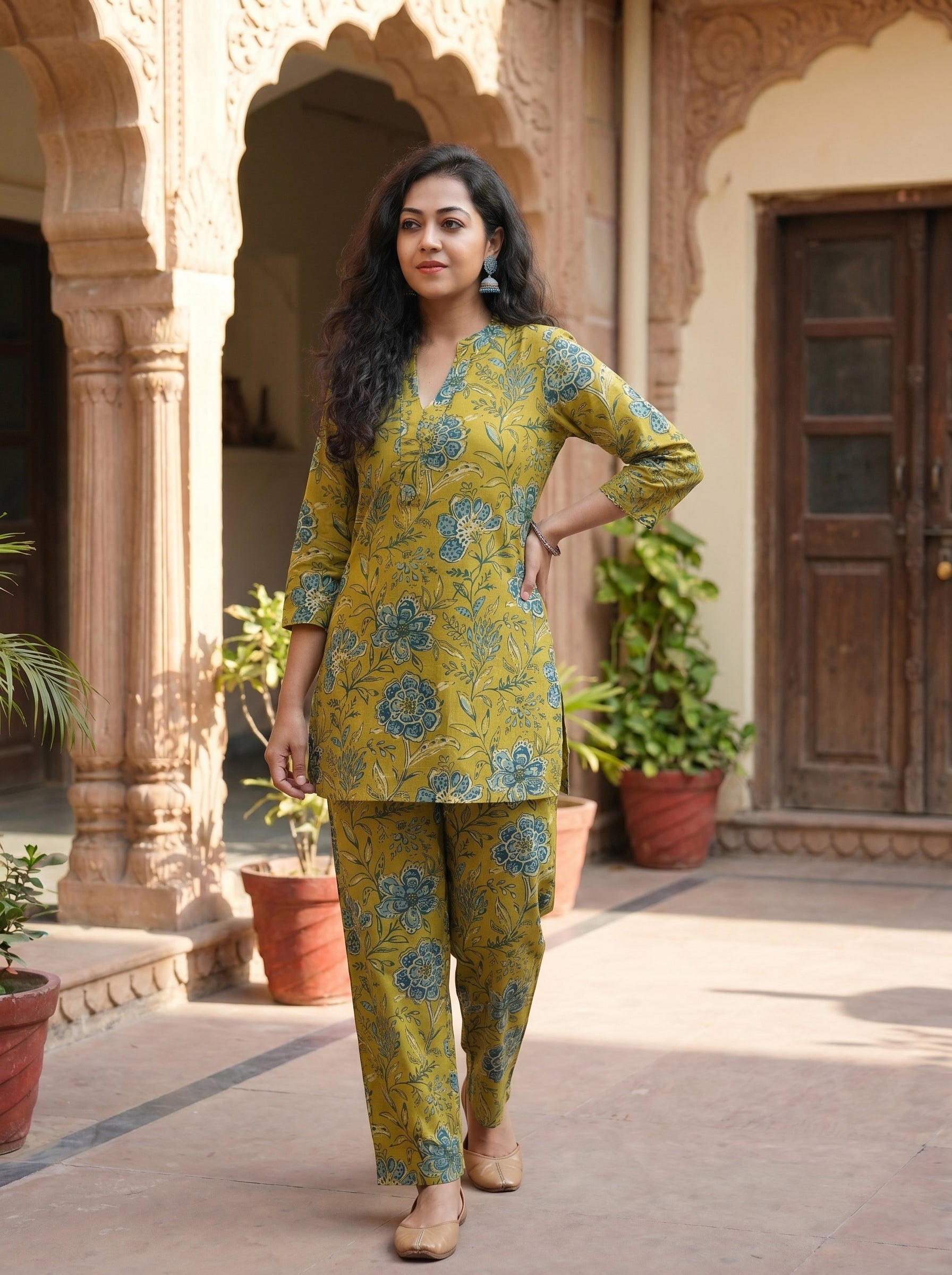 Pure Cotton Printed Co-ord Set 016044