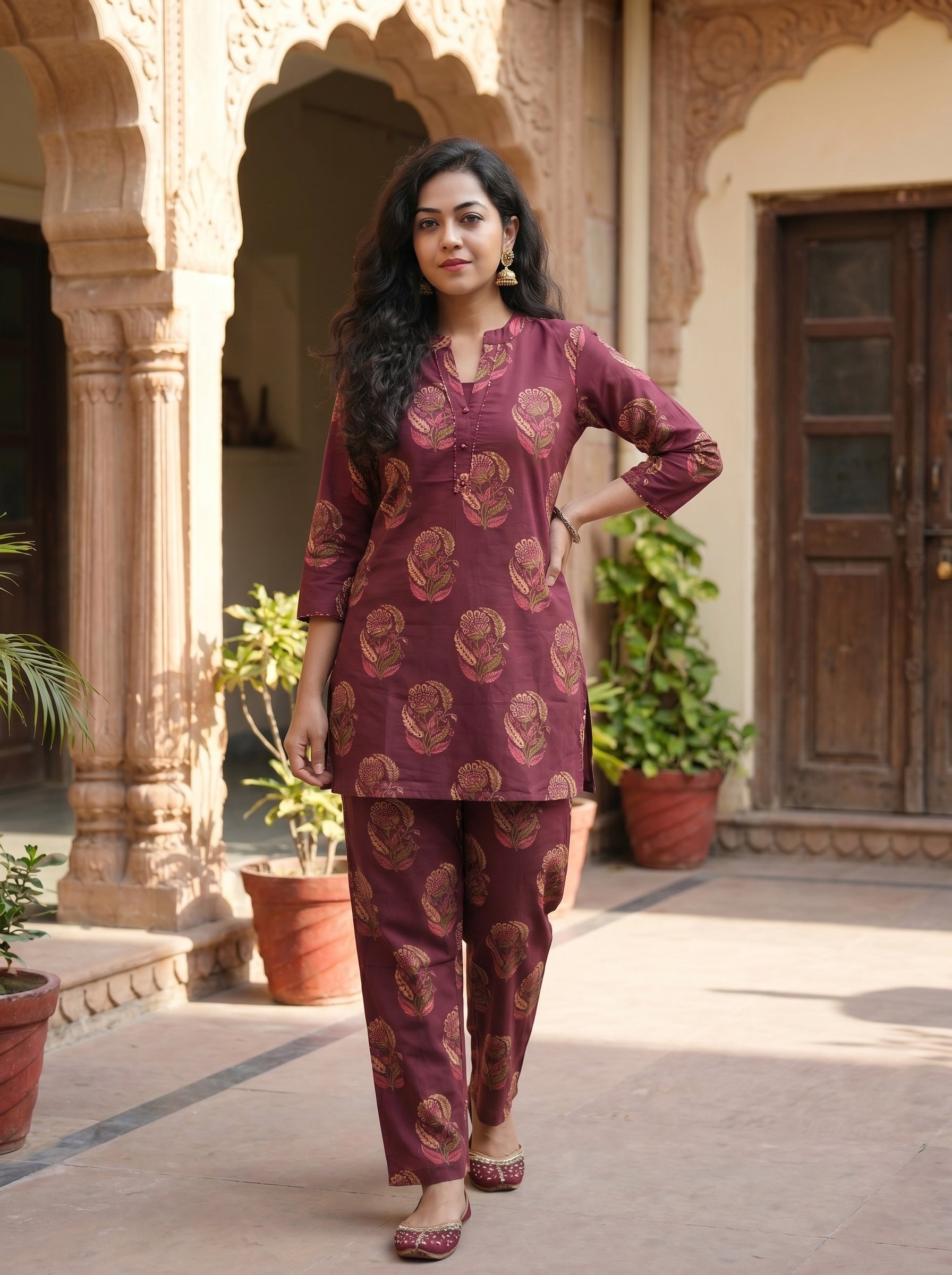 Pure Cotton Printed Co-ord Set 016043