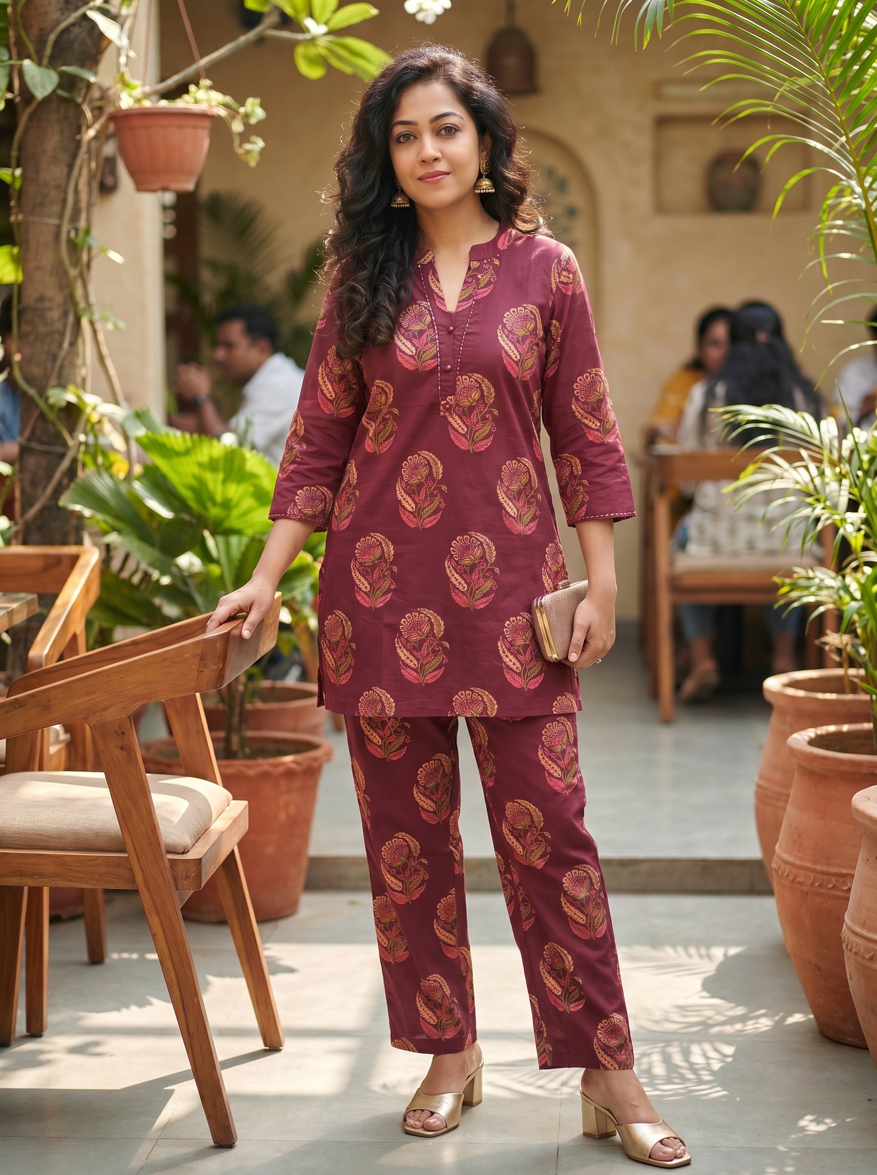Pure Cotton Printed Co-ord Set 016043