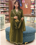 Pure Cotton Kurti Pant Dupatta Set 014514