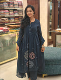 Pure Cotton Flared Kurti • Bottom • Dupatta Set 016991