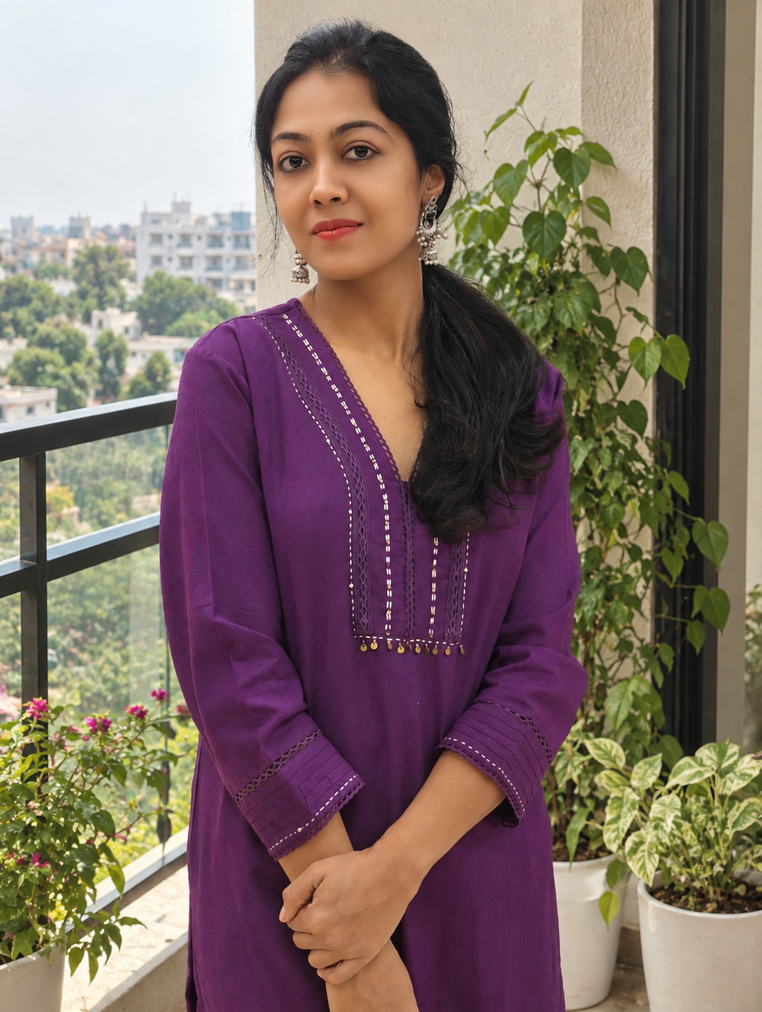 Linen Cotton Kurti 017072