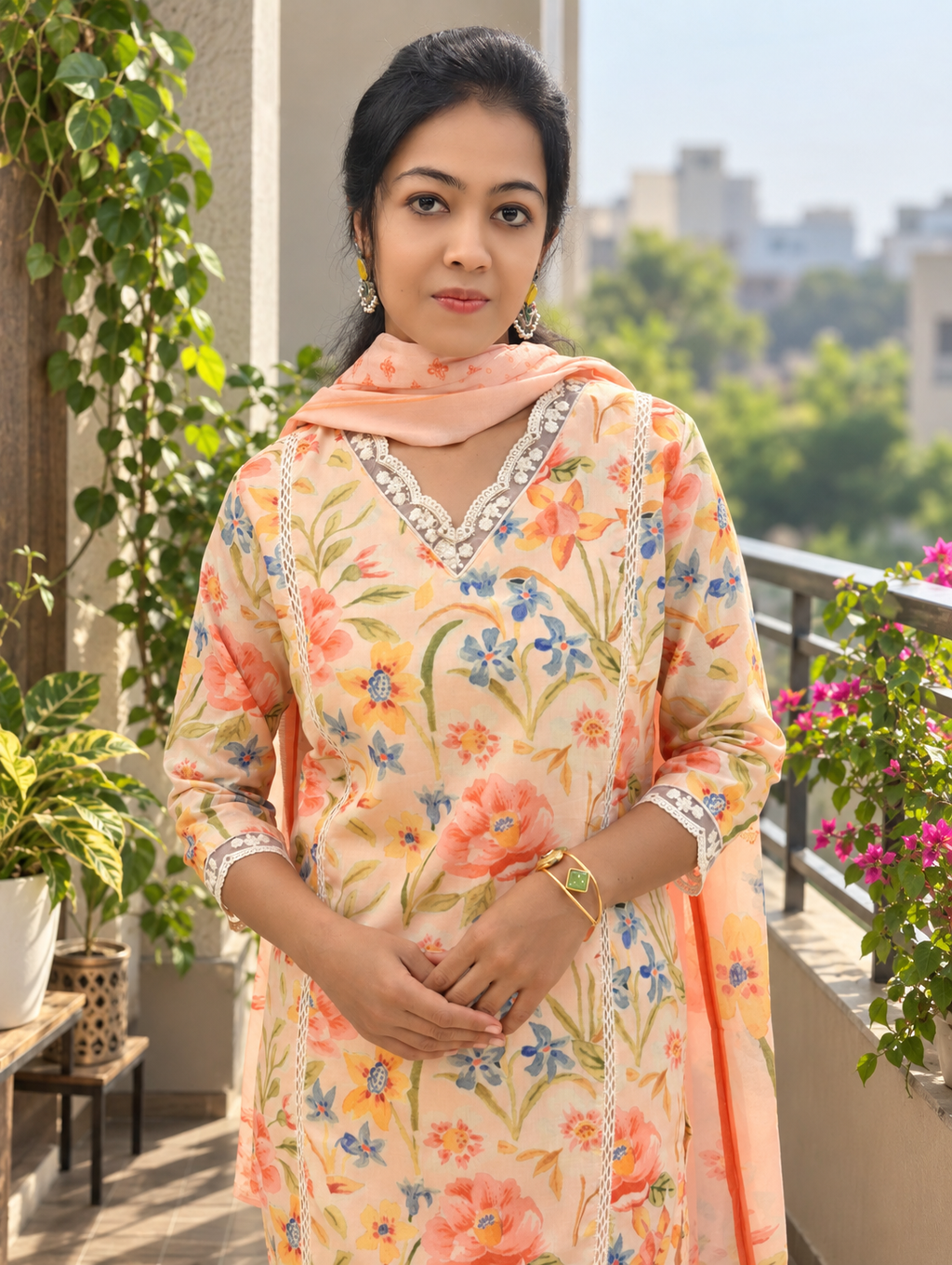 Floral Printed Suit Set 016994