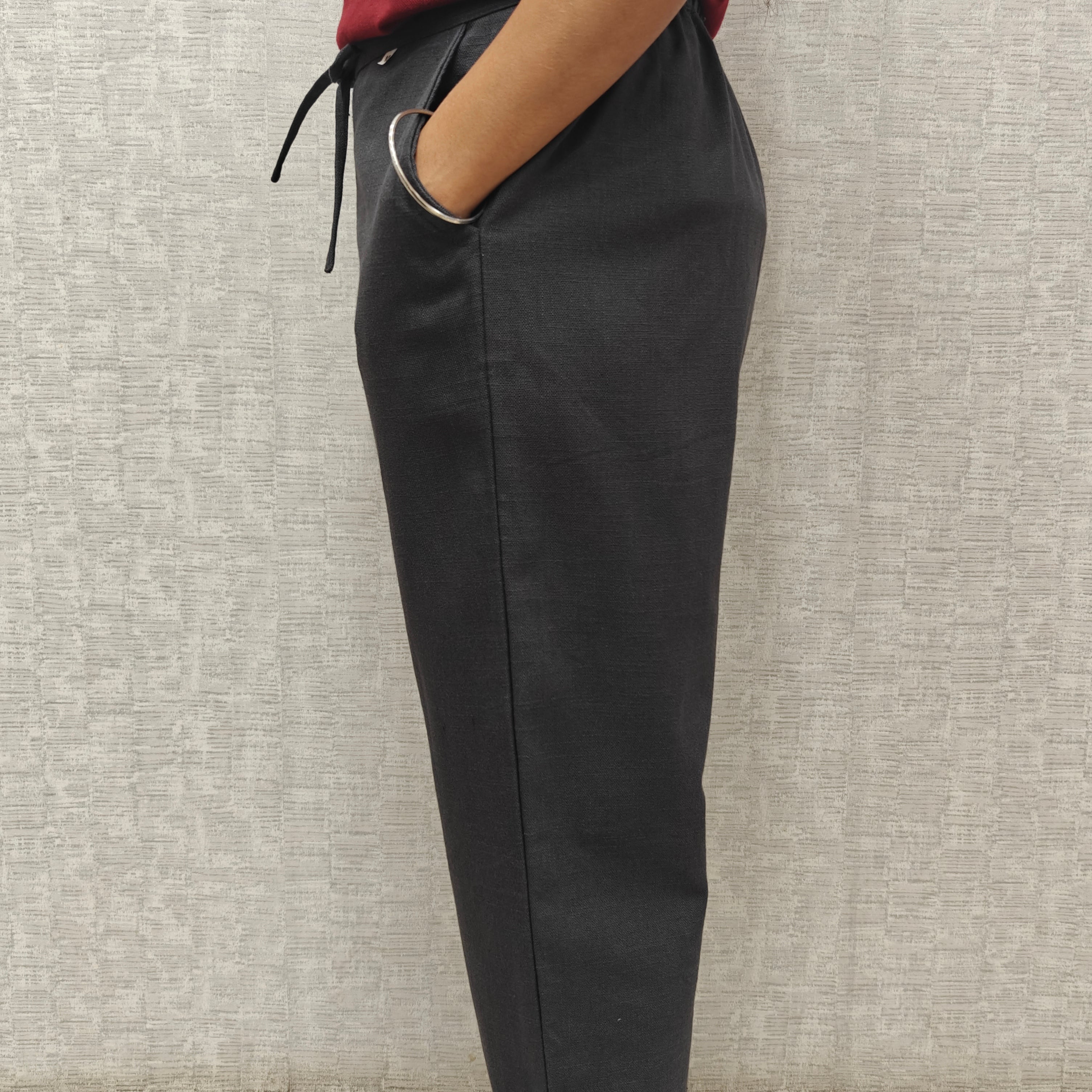 Linen Cotton Pants Grey 011600
