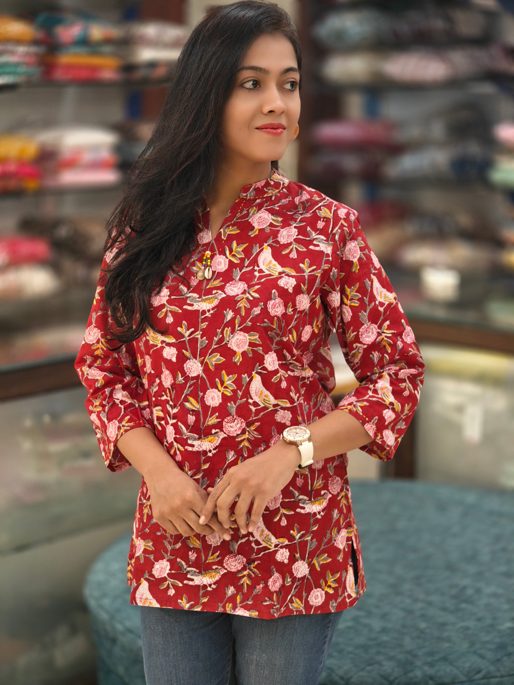Pure Cotton Short Kurti 011582