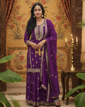 Chinon Mid-Length Top Divider & Dupatta Set 014706