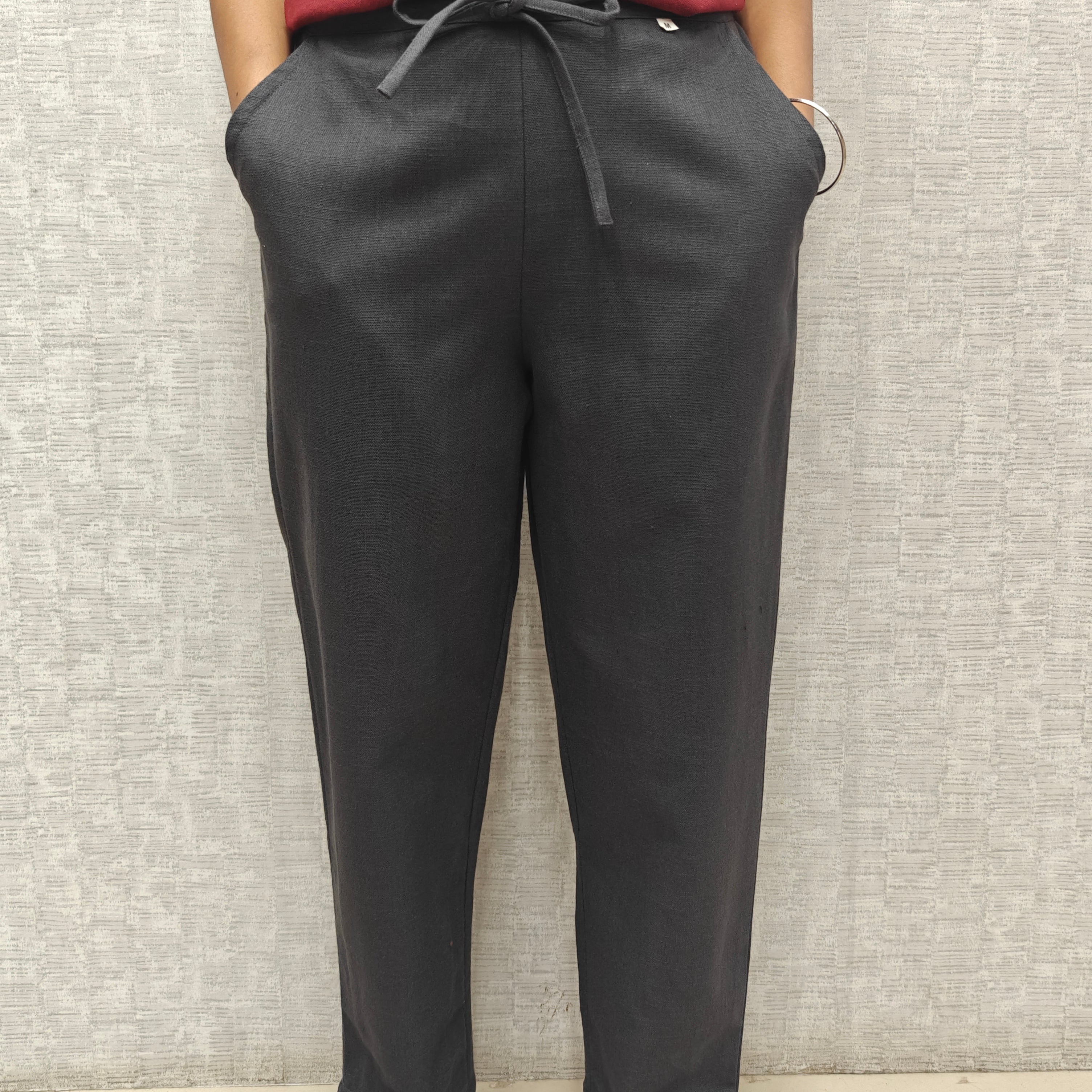 Linen Cotton Pants Grey 011600