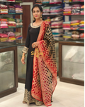 Elegant Silk One Piece Gown with Banarasi Dupatta 014064