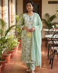 Mulmul Cotton Kurti Pant Dupatta Set 016018
